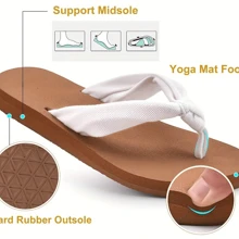 Flip Flops For Women Yoga Mat Comfortable Summer Beach Walking Thong Cushion Sandals Slip On Indoor Outdoor