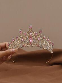 1 Stück Braut Kopfschmuck Europäischen Luxus Kristall Tiara Krone Für Frauen Party Hochzeit Prinzessin Strass Braut Krone Haar Zubehör
