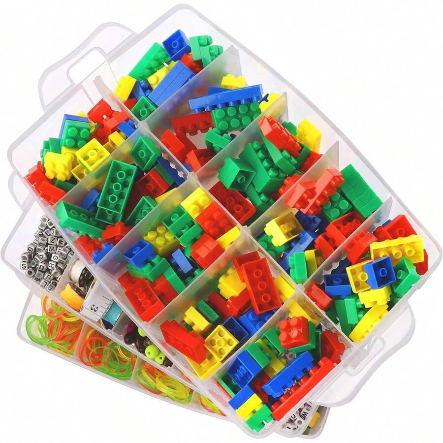 3Tier Craft Storage Box With 30 Compartments (2 Pack) Plastic