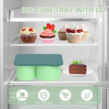 ICE TRAY 1入組運動水瓶冰塊盤帶蓋硅膠製冰箱，製作4個空心圓柱形冰塊，適用於30-40盎司杯子，用於降溫威士忌酒、飲品、咖啡、廚房、夏日海灘派對、食品、露營、組織管理、房間裝飾、廚房用品 - 多色 - 查看 5