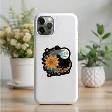 50/100 件太阳和月亮女神贴纸防水贴花适用于水瓶、笔记本电脑、剪贴簿和自行车 - 充满活力的设计，是创意装饰和有趣礼物的理想复活节礼物、海报、贴纸、墙壁艺术、春季装饰品让您的家焕然一新、Rama 装饰贴纸 - 彩色 - 查看 9