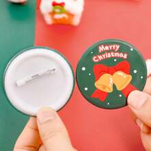 Bộ 16 huy hiệu Giáng sinh, huy hiệu nút kim loại chủ đề Tiên tròn, quà tặng tiệc tuần lộc ông già Noel người tuyết, trâm cài cổ áo trang trí không tích điện cho phụ kiện tiệc ngày lễ - Nhiều màu - Xem 5
