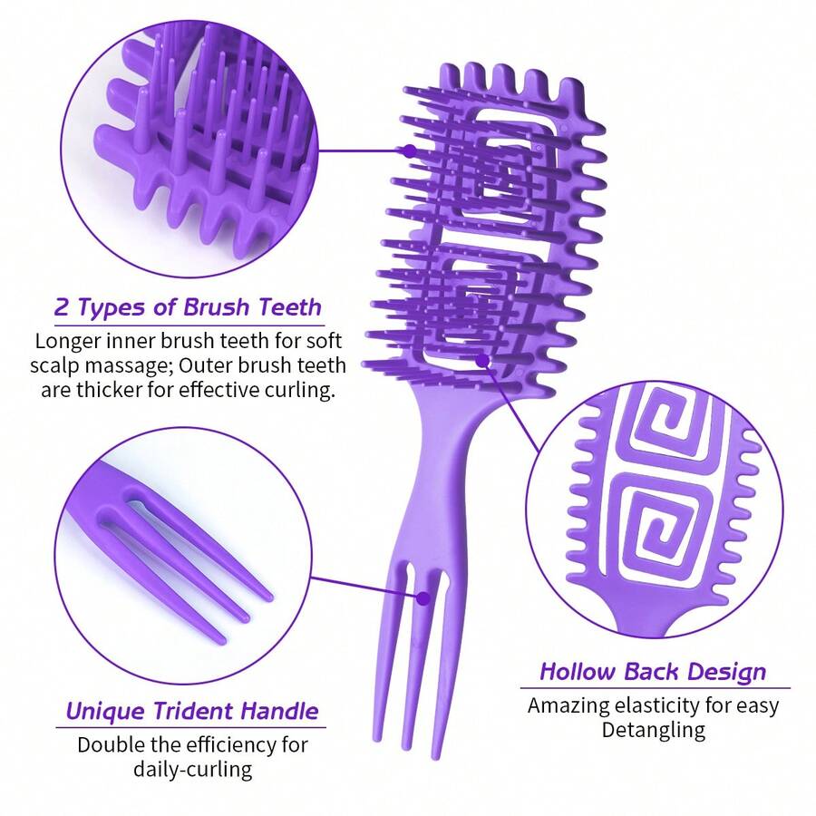 1 Pc Curl Defining Brush, Curl Hair Brush, Curl Define Styling Brush