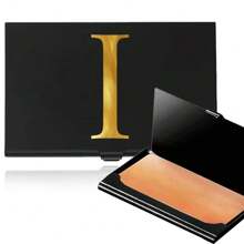 名片盒名片盒铝合金名片盒男士金属超薄信用卡夹字母印花钱包卡片套名片夹圣诞礼物礼物感恩节复古 - 黑色 - 查看 13