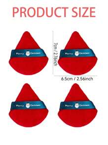 16/8/4 件/套圣诞快乐柔软面部粉扑三角化妆粉扑化妆品粉底海绵干湿两用化妆工具散粉矿物粉定妆 - 彩色 - 查看 5