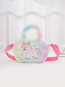 1个可爱毛绒心形卡通零钱包 - 女孩日常斜挎包 - 可爱装饰收纳袋，带零钱功能，适合小女孩，扎染毛绒迷你零钱包，带安全拉链，适合冬季使用（扎染工艺，颜色位置不固定） - 粉色 - 查看 7