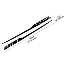 汽车贴纸车身侧贴套件适用于汽车造型膜防水乙烯基贴花装饰外部汽车改装配件 - 140x7cm/55.11x2.75inch - 查看 6