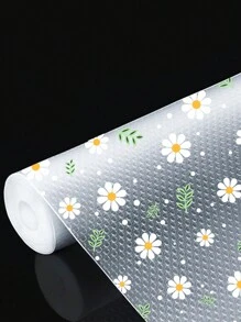 1 Rolle, neue frische Blumen und Pflanzen, Premium rutschfeste Schubladenmatte - feuchtigkeitsbeständig, staubdicht, öldicht, wasserdicht für Küche, Schrank, Schuhschrank und mehr - einfach zu reinigen und auf Größe zuzuschneiden