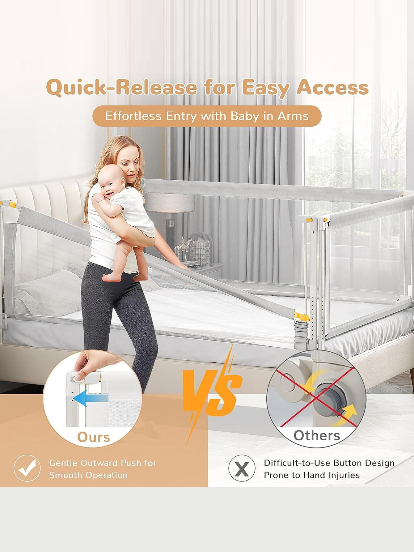 Babybbz Bed Rails For Toddlers Vertical Lifting Baby Bed Rail Guard