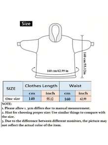 Oversized Wearable Blanket Hoodie Plush Soft Warm Hoodie Blanket, Comfy Sweatshirt With Big Pocket For Women & Men Adults