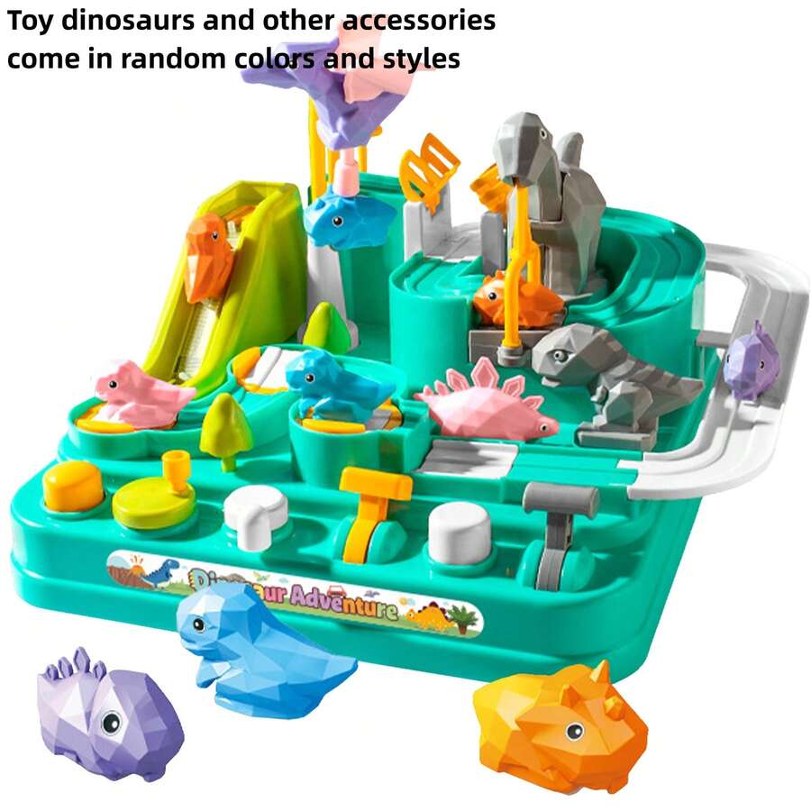 1pc Dinosaur Mountain Road Adventure Track Car Đồ chơi Đường sắt phiêu lưu cho trẻ em, bãi đậu xe, hoàn hảo làm quà tặng sinh nhật và năm mới (Đồ chơi khủng long và các phụ kiện khác có màu sắc và kiểu dáng ngẫu nhiên) - Nhiều màu - Xem 1