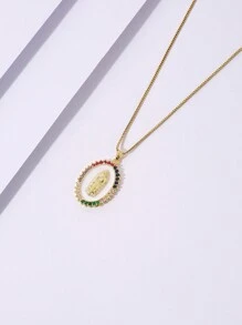 4 Pcs Hip-Hop Men's Layered Avant-Garde Style Personality Fashion Cross Pendant Necklace Set - Multicolor - View 6