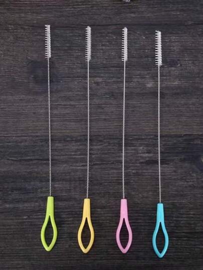10pcs Stainless Steel Straw Brush, Baby Bottle Water Bottle Nylon Brush, Glass Tube Cleaning Brush,Kitchen,Bathroom,Home,Household Suppliers