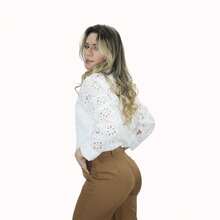 Women's Long Sleeve Laise Shirt Fashion Versatility Casual - 白色 - 查看 2