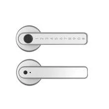 Khóa cửa điện tử nhận dạng vân tay, Khóa mật khẩu cho cửa gỗ, Khóa vân tay kỹ thuật số thông minh - Bạc - Xem 3