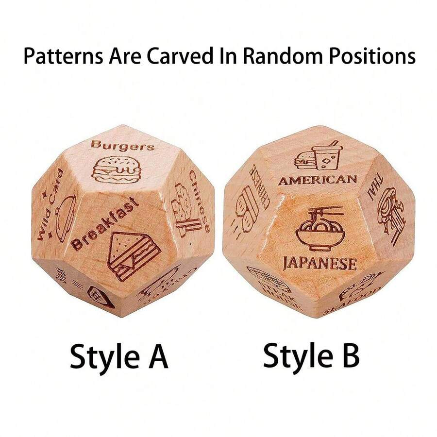 1pc Food Dice For Her Him Couples Gift Ideas Food Decision Dice Games