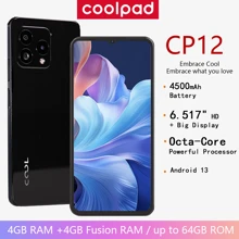 Coolpad Cool，CP12，Android 13，黑色，6.517 英寸 HD+ 8GB（包括 4GB 扩展 RAM）64GB，13 MP 三摄像头，4500mAh 双电池，SIM 4G，插头为欧洲标准，智能手机 - 黑色 - 查看 2