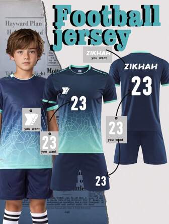 Conjunto de ropa deportiva personalizable con número, nombre y logotipo. Se puede personalizar especialmente con su nombre, número, logotipo y cualquier patrón que necesite imprimirse en la ropa. Se puede usar para equipos nacionales de baloncesto y fútbol de niños/niñas, clubes de fútbol de la Copa Mundial, ropa deportiva de alta calidad, equipos deportivos profesionales, chaquetas deportivas para exteriores, camisetas ajustadas, polos, etc. Multifuncional, ornamental, con letras, elegante, moderno, colorido, lindo, adorable, casual, personalizado, único, ideal como regalo para él o para ella.