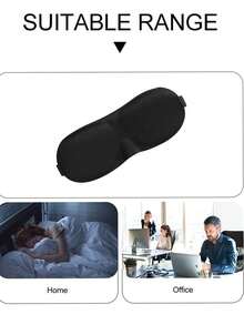 1 件装睡眠面罩，适合仰卧和侧卧者，全遮光 3D 睡眠眼罩，零眼压可调节夜间眼罩，超轻旅行午睡眼罩旅行必需品锻炼露营度假必需品度假配件旅行配件邮轮 - 黑色 - 查看 4