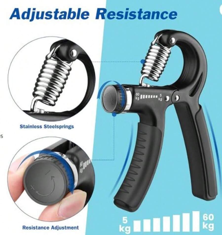 5Piece Grip Exercise Set ForStrengthening Hands, Wrists, AndForearms