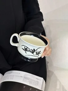 1 Bộ tách cà phê xoáy hoa phong cách cổ điển và đĩa lót - Cốc sứ Latte tinh xảo cao cấp - Hoàn hảo cho nghệ thuật Latte - Đồ uống thanh lịch cho những dịp đặc biệt - Quà tặng sinh nhật lý tưởng cho những người yêu thích cà phê - Đồ dùng trên bàn ăn phong cách và độc đáo cho gia đình và giải trí - màu đen - Xem 9