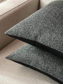 Một mảnh, Vỏ gối bằng vải nỉ mềm màu xám xanh lá cây, lót vải nhiệt (Không bao gồm lõi gối), Vỏ gối lông cừu mềm mại màu trung tính, Vỏ gối bằng vải nhung mềm mại và thoải mái, Thích hợp để trang trí ghế sofa, phòng ngủ và giường, Phù hợp cho mọi mùa - Xem 7