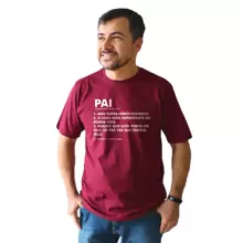 T-Shirt Dad Shirt Dictionary Meaning - 酒紅色 - 查看 1