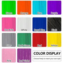 22 英寸彩色接发直发片，多色派对亮点夹式合成接发，适合女性女孩角色扮演派对礼物 6/12 件装音乐节 - 粉色 - 查看 6