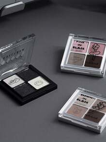 Rom&nd Better Than Eyes Eyeshadow Palette B02 Peony Black, Basic Eyeshadow Palette, 4 Colors Daily Natural Tones, X INAPSQUARE, Velvet Texture, Easy To Blend, Vivid Colors, Matte And Shimmer Finishes, High Color Payoff, Long-Lasting, Korean Makeup, Korea Cosmetics, Gift - B02 PEONY IN BLACK - 查看 10