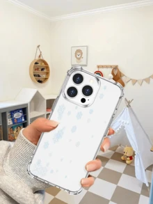 1 件冬季下雪图案手机壳适用于 Iphone 16、Galaxy S21+ 5G，防摔 - 彩色 - 查看 3