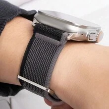 Trail Loop 弹性尼龙可调节替换表带运动腕带兼容 Apple Watch 46mm 49mm 44mm 45mm 42mm 41mm 40mm 38mm 编织单圈表带男女工厂直销手链 Apple Watch Series 10 Ultra2 Ultra1 S10 9 8 7 6 SE 5 4 3 2 舒适表带厂家直销 - 彩色 - 查看 9
