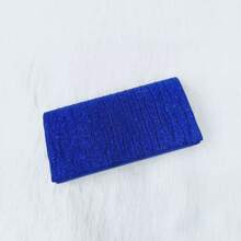 Sparkly Party Bag With Chain Strap Can Be Carried By Hand Or Over The Shoulder - Royal Blue - View 5