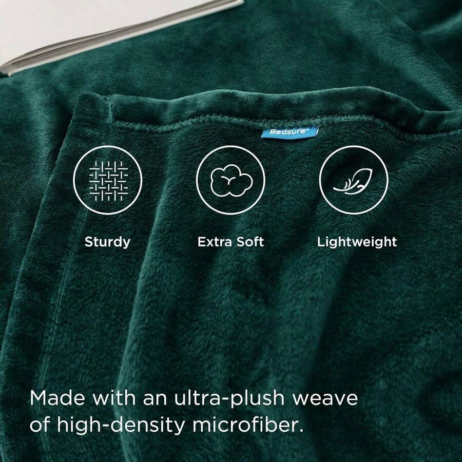 Bedsure Fleece Blankets Twin Size Grey 300GSM Lightweight Plush Fuzzy