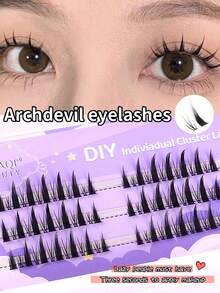 36/48/80/200 件/套 Foxy 锥形假睫毛，卡通喇叭状纹理睫毛，适合角色扮演，睫毛延长工具，紧凑、夸张的浓密睫毛，便携式配件，圣诞礼物 - C - 查看 15