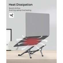 SODI Adjustable Foldable Laptop Stand For 10-15.6" Laptops, Portable Desk Riser Holder, Black SODI 314 - màu đen - Xem 5