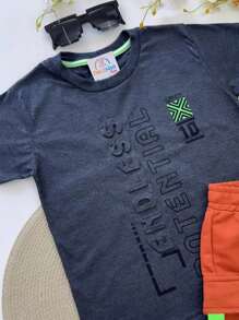 Children's Set Boy T-Shirt Bermuda Shorts Men's Adam - 灰色 - 查看 3