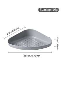 1pc Bathroom Corner Wall Mounted Shelf, Shower Caddy For Toilet Vanity Organizer, Drill-Free