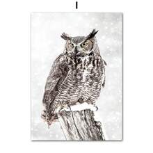 1 buc. Pictură pe pânză, modern, la modă, peisaj de iarnă, copac, elan, cerb, veveriță, pin, casă din lemn, câmp, peisaj, model, afișe pentru decorarea interioară, sufragerie, dormitor, fundal, artă de perete, imagine de design, cadouri funky, fără cadru