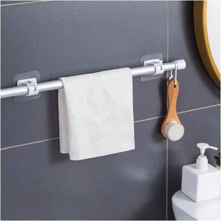 Suporte Cortina Varão Dupla Face adesivo 2pçs SHEIN Brasil