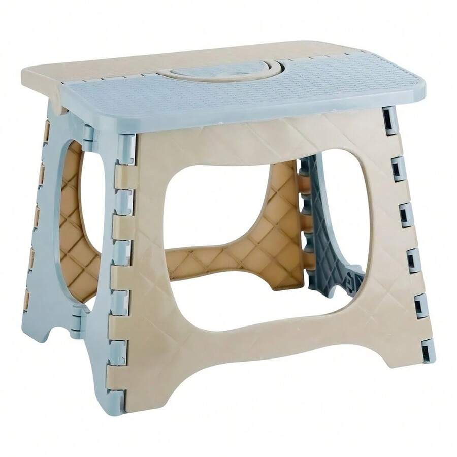 Plastic Stool 29x24cm Folding Beige And Gray Stool - 彩色 - 查看 1
