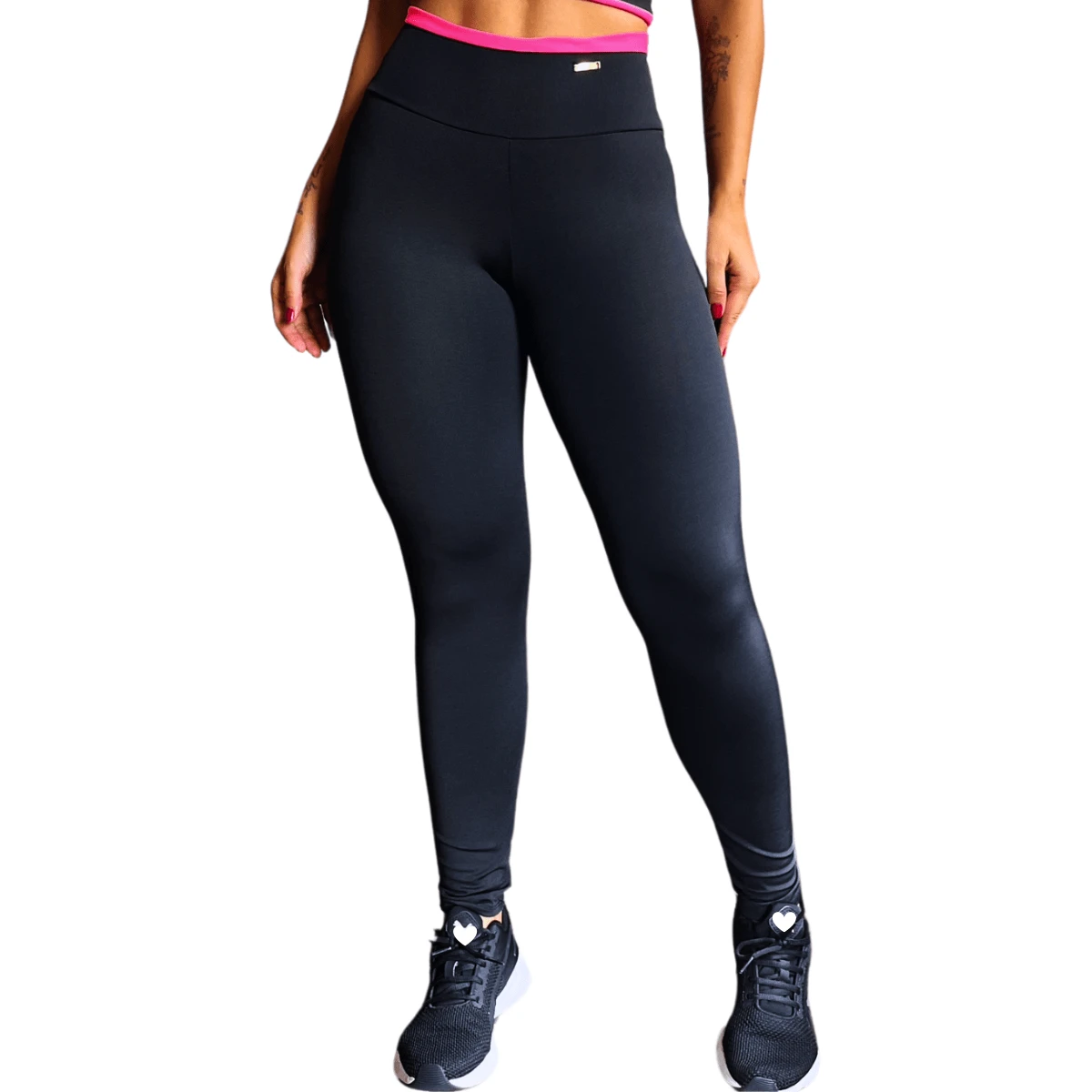 Plain Leggings Women's Gym Workout Fitness Gym - Fashion Workout Clothing High Waist Legging For Running Crossfit Bodybuilding Everyday Yoga High Waist Suplex Comfortable - Màu Hồng Tươi - Xem 1