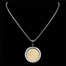 Mặt dây chuyền Bát Quái Âm Dương dành cho nam bằng thép không gỉ màu vàng và bạc Vòng cổ Đạo giáo Taiji Trung Quốc dành cho nam Phụ kiện thời trang - vòng cổ - Xem 8