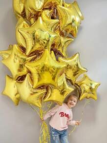 Globo con forma de estrella dorada, 5/10 piezas de globos de lámina con forma de estrella dorada, globo de helio de mirilar dorado grande de 18 pulgadas para decoraciones de graduación, cumpleaños, aniversario y bodas