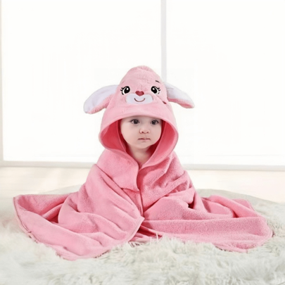 1 pieza Toalla con capucha con diseño de cara de animal para bebé unisex, toalla de baño con capucha recién nacido de diseño animal único, toallón bata con capucha de felpa de coral súper suave para bebé, toalla con capucha en forma de poncho para toda la temporada para niños pequeños