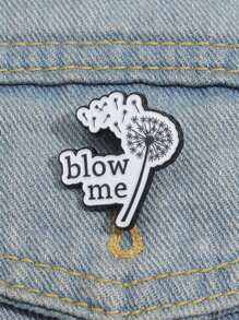 1 件蒲公英胸针，时尚配饰别针，适合衣服、包包、男女礼物 - 黑與白 - 查看 2