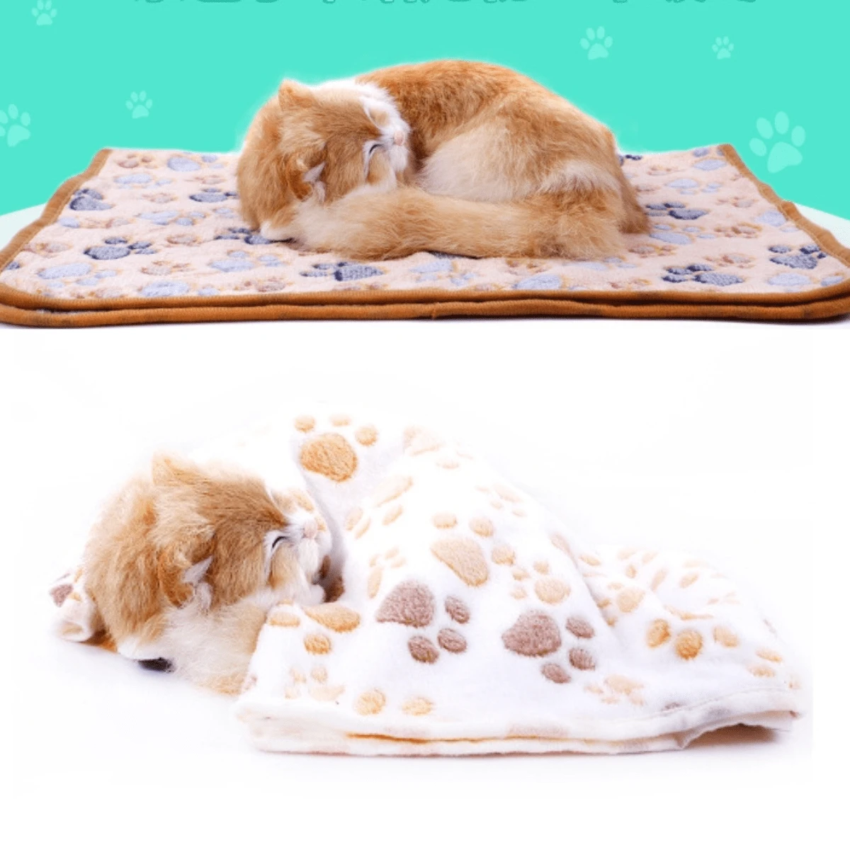 Random Colors 1 Paw Pattern Furry Pet Blanket Cute Dog Paw Print random-colors-1-paw-pattern-furry-pet-blanket-cute-dog-paw-print