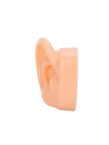 Modelo de oreja de cara humana realista de silicona, herramienta de enseñanza para perforación de orejas, molde de exhibición de aretes, molde de práctica de perforación de orejas, apto para exhibición de joyas de arete y enseñanza - Multicolor - Ver 5