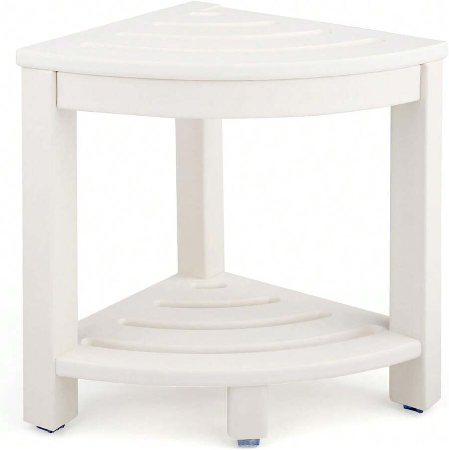 Corner Shower Bench, Shower Bench Seat With Shaving Leg Storage Rack