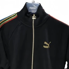 Puma Resonance Series Stand Collar Wind-Resistant Comfortable Casual Sports Jacket With Rainbow Print - Black - View 8