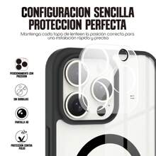 KBOD KIT B de Funda Protectora Antigolpes Con Protector de Cámara y Laminas de Pantalla Para iPhone - Negro - Ver 8